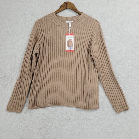 NEW Jessica Simpson Womens M Ribbed Knit Sweater  Medium// 26CT - Picture 1 of 7